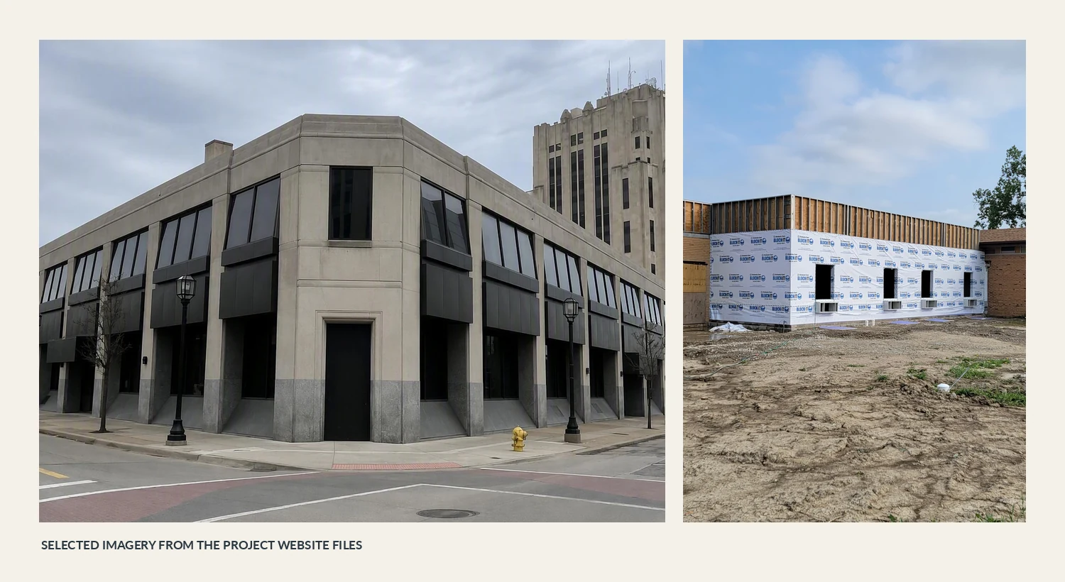 Photographs and creative images used in the BLD Companies website project