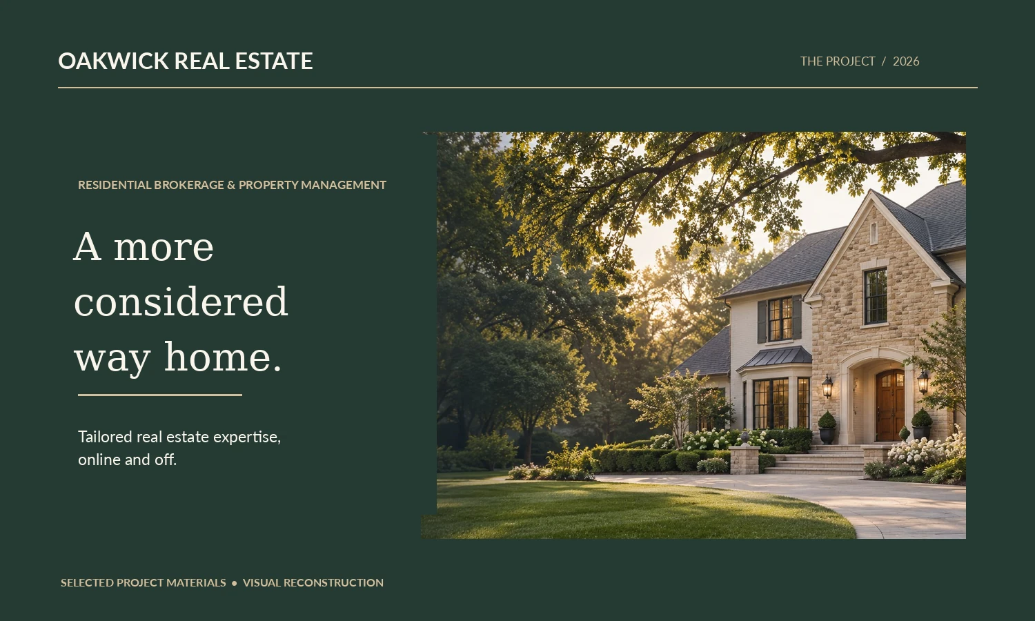 Project preview for Oakwick Real Estate case study